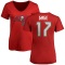 Women's Russell Gage Name & Number Slim Fit T-Shirt - Red