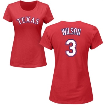 Women's Russell Wilson Name & Number T-Shirt - Red