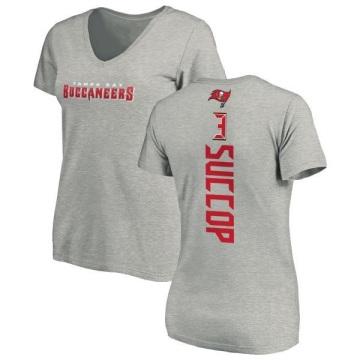 Women's Ryan Succop Backer V-Neck T-Shirt - Ash