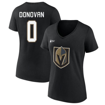 Women's Ryder Donovan 2023 Stanley Cup Final Name & Number V-Neck T-Shirt - Black