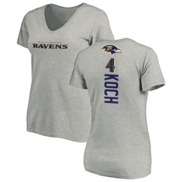 Women's Sam Koch Backer V-Neck T-Shirt - Ash