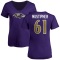 Women's Sam Mustipher Name & Number V-Neck T-Shirt - Purple