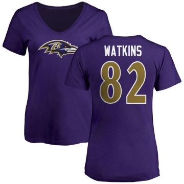 Women's Sammy Watkins Name & Number V-Neck T-Shirt - Purple