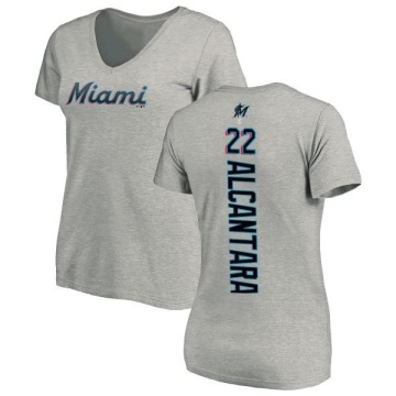 Women's Sandy Alcantara Backer Slim Fit T-Shirt - Ash