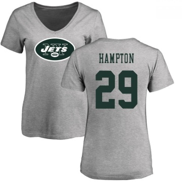 Women's Saquan Hampton Name & Number Slim Fit T-Shirt - Ash