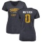 Women's Scott Matlock Distressed Name & Number Slim Fit V-Neck T-Shirt - Navy