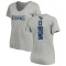 Women's Shakel Brown Backer V-Neck T-Shirt - Ash