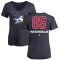 Women's Shakir Mukhamadullin Name and Number Banner Wave V-Neck T-Shirt - Navy