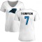 Women's Shaq Thompson Name & Number Slim Fit T-Shirt - White