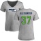 Women's Shaun Alexander Name & Number Slim Fit T-Shirt - Ash