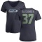 Women's Shaun Alexander Name & Number Slim Fit T-Shirt - Navy