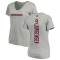 Women's Sonny Jurgensen Backer V-Neck T-Shirt - Ash