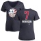 Women's Stefan Persson Name and Number Banner Wave V-Neck T-Shirt - Navy