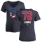 Women's Steven Kwan Name and Number Banner Wave V-Neck T-Shirt - Navy