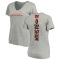 Women's Tarell Basham Backer V-Neck T-Shirt - Ash