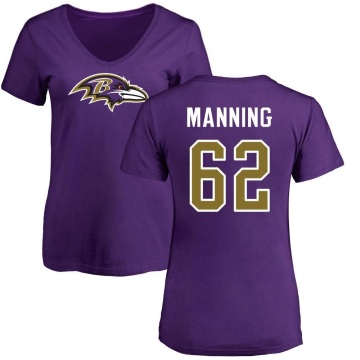 Women's Tashawn Manning Name & Number Slim Fit T-Shirt - Purple