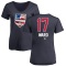 Women's Taylor Ward Name and Number Banner Wave V-Neck T-Shirt - Navy