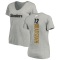 Women's Terry Bradshaw Backer V-Neck T-Shirt - Ash