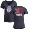 Women's Terry Porter Name and Number Banner Wave V-Neck T-Shirt - Navy