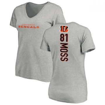 Women's Thaddeus Moss Backer V-Neck T-Shirt - Ash