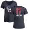 Women's Todd Helton Name and Number Banner Wave V-Neck T-Shirt - Navy