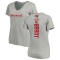 Women's Tom Brady Backer V-Neck T-Shirt - Ash