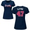 Women's Tom Glavine Name & Number T-Shirt - Navy