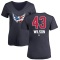 Women's Tom Wilson Name and Number Banner Wave V-Neck T-Shirt - Navy