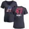 Women's Tommy Henry Name and Number Banner Wave V-Neck T-Shirt - Navy
