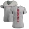 Women's Tony Gonzalez Backer V-Neck T-Shirt - Ash