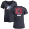 Women's Tre Mann Name and Number Banner Wave V-Neck T-Shirt - Navy