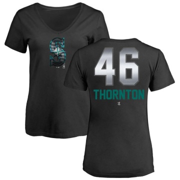 Women's Trent Thornton Midnight Mascot V-Neck T-Shirt - Black