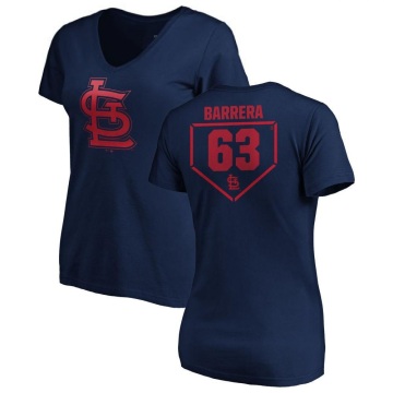 Women's Tres Barrera RBI Slim Fit V-Neck T-Shirt - Navy