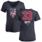 Women's Trevor Gott Name and Number Banner Wave V-Neck T-Shirt - Navy