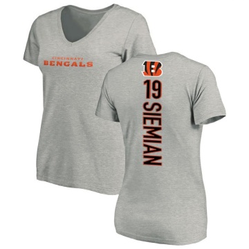 Women's Trevor Siemian Backer V-Neck T-Shirt - Ash