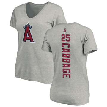 Women's Trey Cabbage Backer Slim Fit T-Shirt - Ash