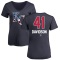 Women's Tucker Davidson Name and Number Banner Wave V-Neck T-Shirt - Navy