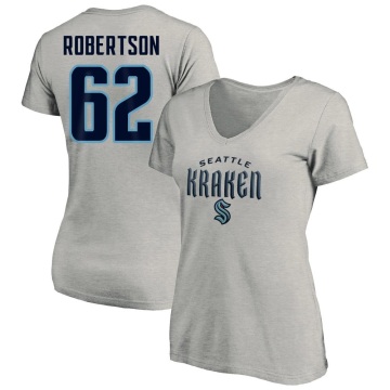 Women's Tucker Robertson Name & Number Lockup T-Shirt - Gray