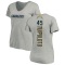 Women's Tuli Tuipulotu Name & Number Slim Fit V-Neck T-ShirtHeather - Gray