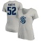 Women's Tye Kartye Name & Number V-Neck T-Shirt - Gray