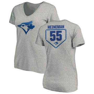 Women's Tyler Heineman RBI Slim Fit V-Neck T-Shirt - Heathered Gray