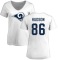Women's Tyler Hudson Name & Number Slim Fit T-Shirt - White