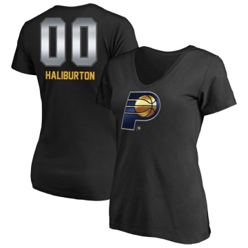 Women's Tyrese Haliburton Midnight Mascot T-Shirt - Black