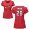 Women's Vada Pinson Name & Number T-Shirt - Red