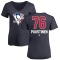 Women's Valtteri Puustinen Name and Number Banner Wave V-Neck T-Shirt - Navy