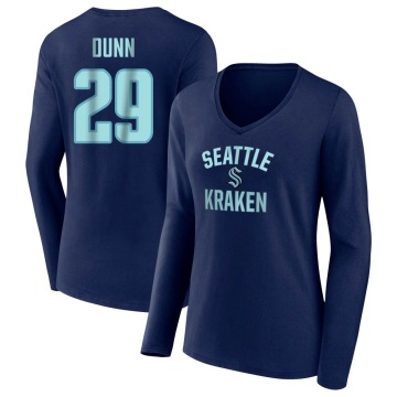Women's Vince Dunn Name & Number Victory Arch T-Shirt - Navy