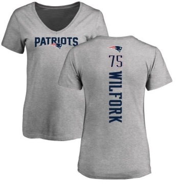 Women's Vince Wilfork Backer V-Neck T-Shirt - Ash