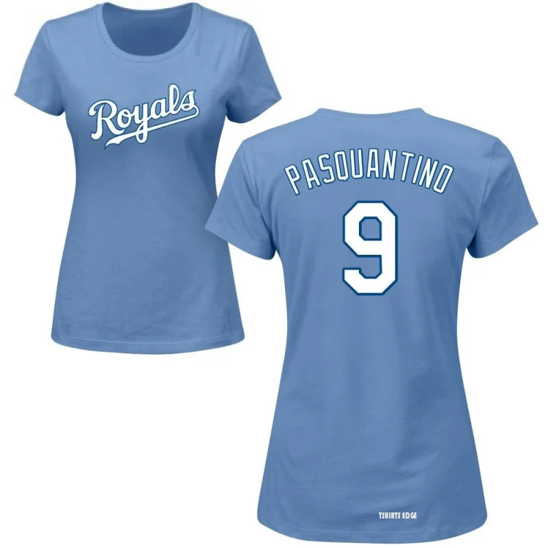 Women's Vinnie Pasquantino Name & Number T-Shirt - Light Blue - Tshirtsedge