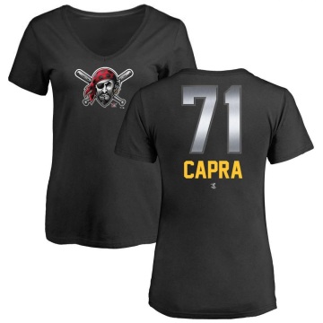 Women's Vinny Capra Midnight Mascot V-Neck T-Shirt - Black