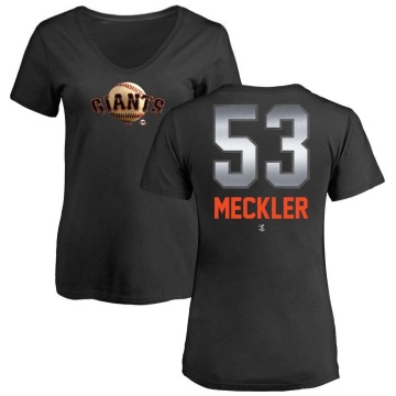 Women's Wade Meckler Midnight Mascot V-Neck T-Shirt - Black